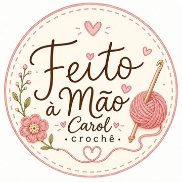 Logo Feito à Mão Carol Crochê