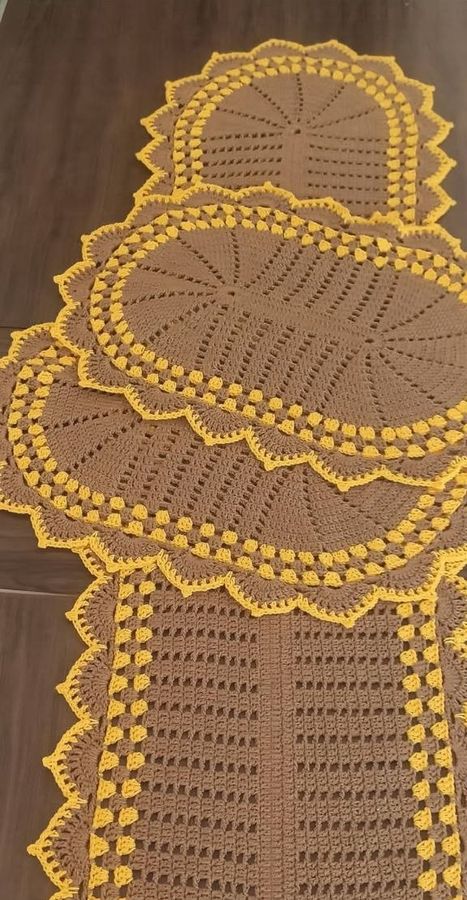 Kit passadeira Oval em crochê